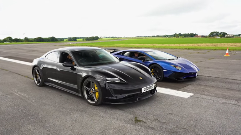 Η Τaycan Turbo S κατατρόπωσε την Aventador SV